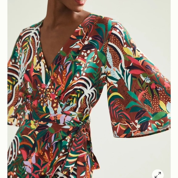 Anthropologie Farm Rio Fiesta Wrap Maxi Dress - Picture 4 of 9